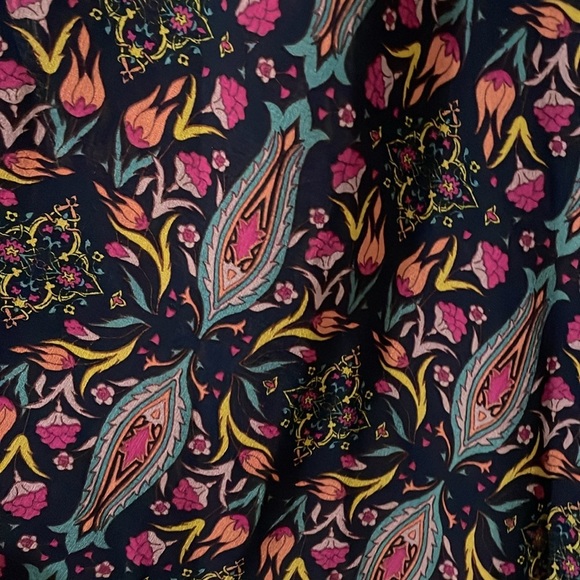 Xhilaration Floral Kimono Cardigan Womens XS Black Open Front Sheer Summer Cover - Picture 6 of 6